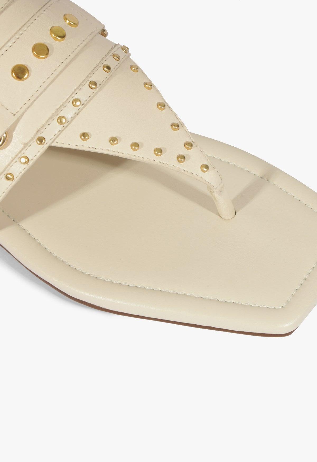 Aria White Leather Sandal Product Image