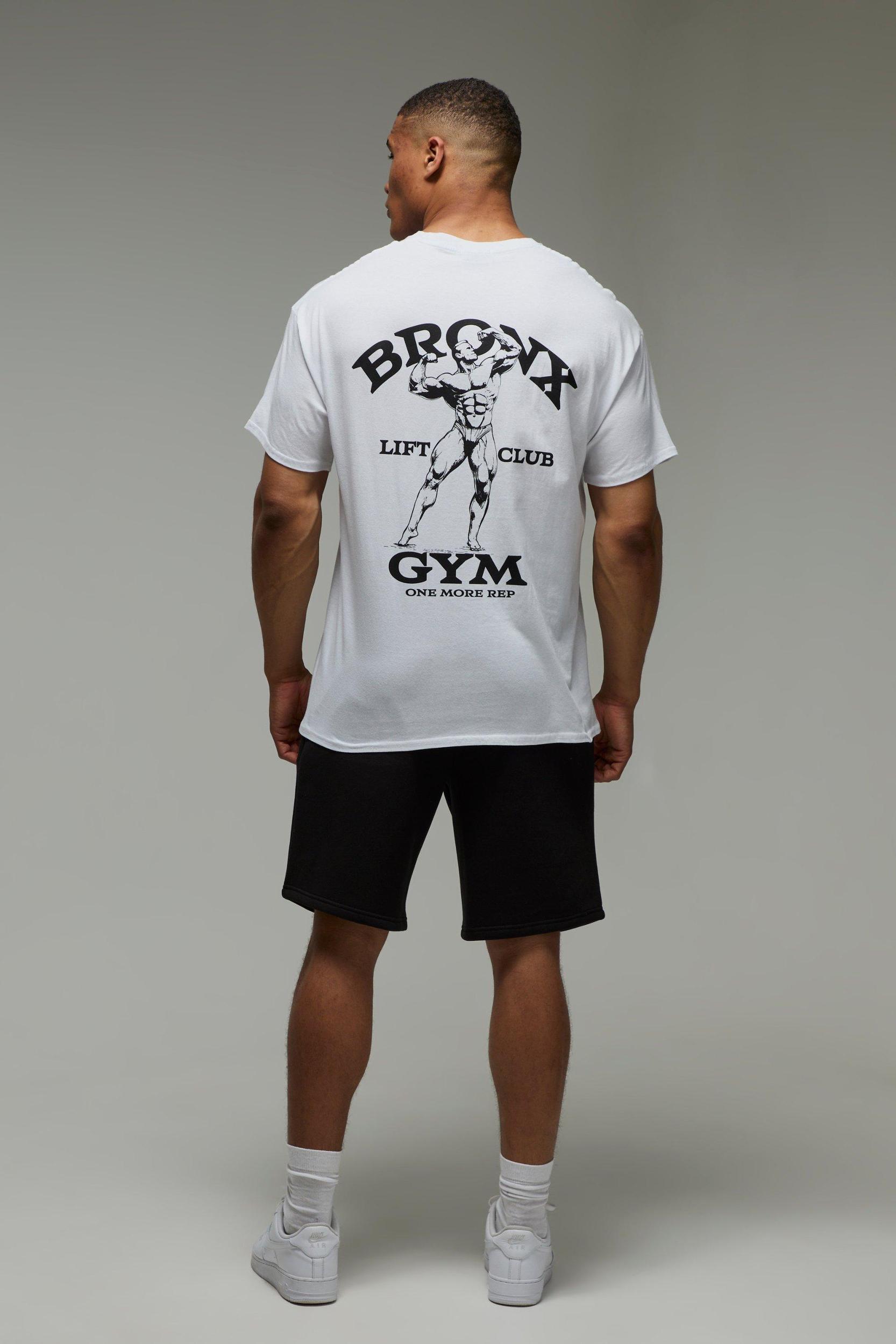 MAN Active Bronx GymGraphic Oversized T-Shirt | boohooMAN USA Product Image