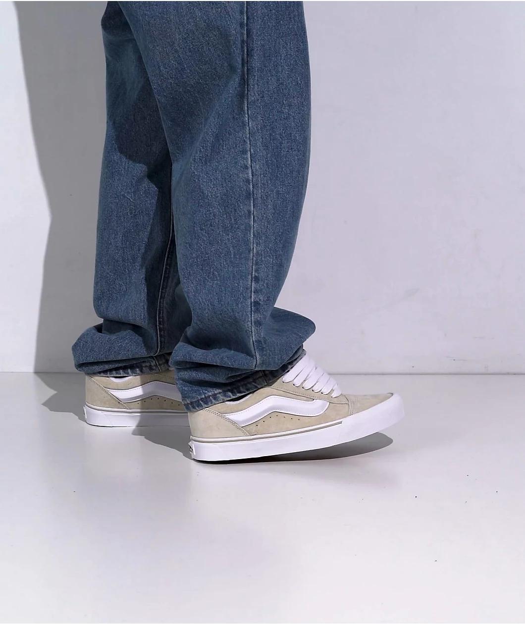 Vans Knu Skool Pig Suede Oatmeal Skate Shoes Product Image