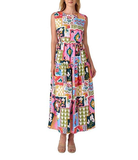 CROSBY by Mollie Burch Arlo Crew Neckline Sleeveless Maxi Dress Product Image