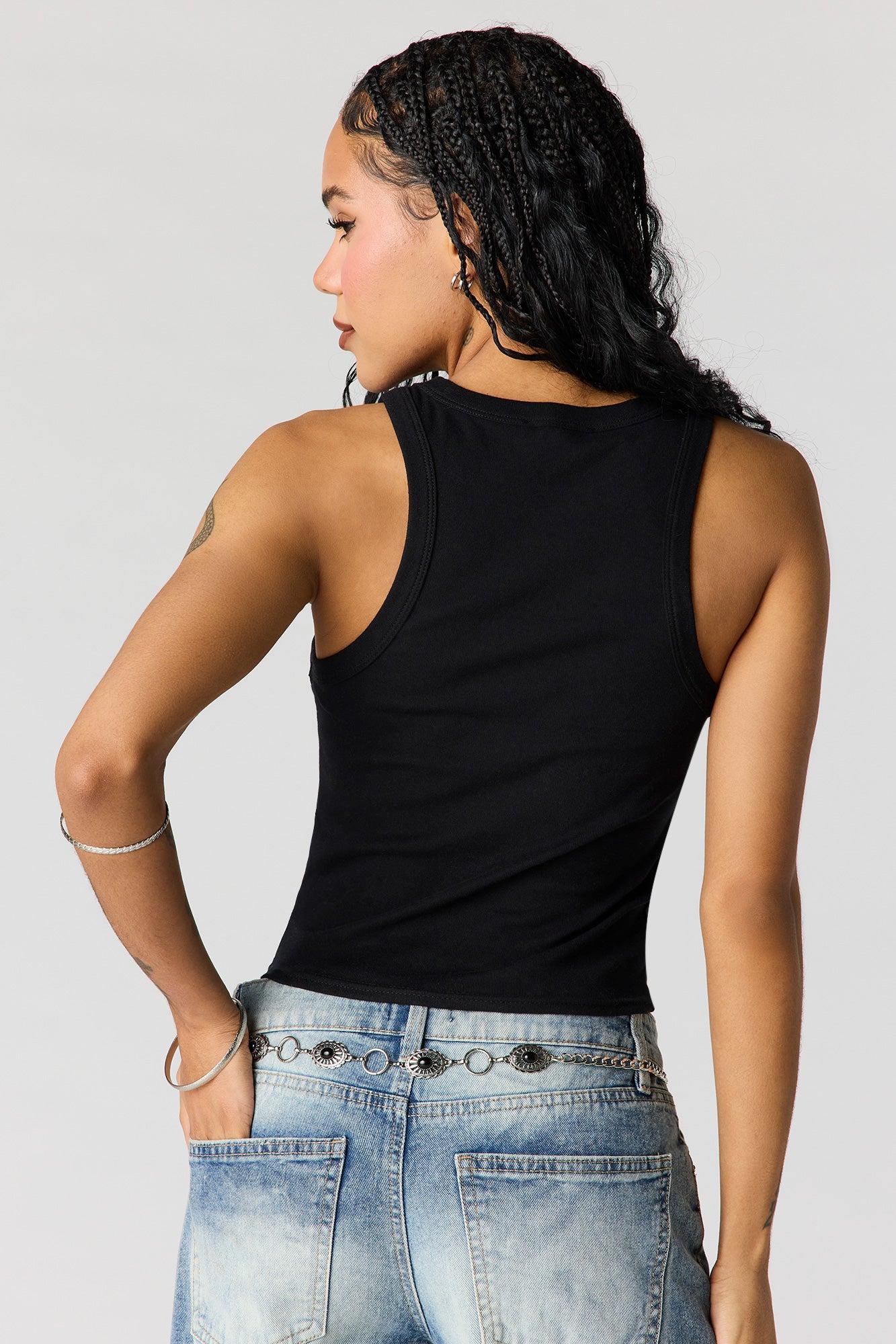 Rhinestone Ribbed Tank Female Product Image