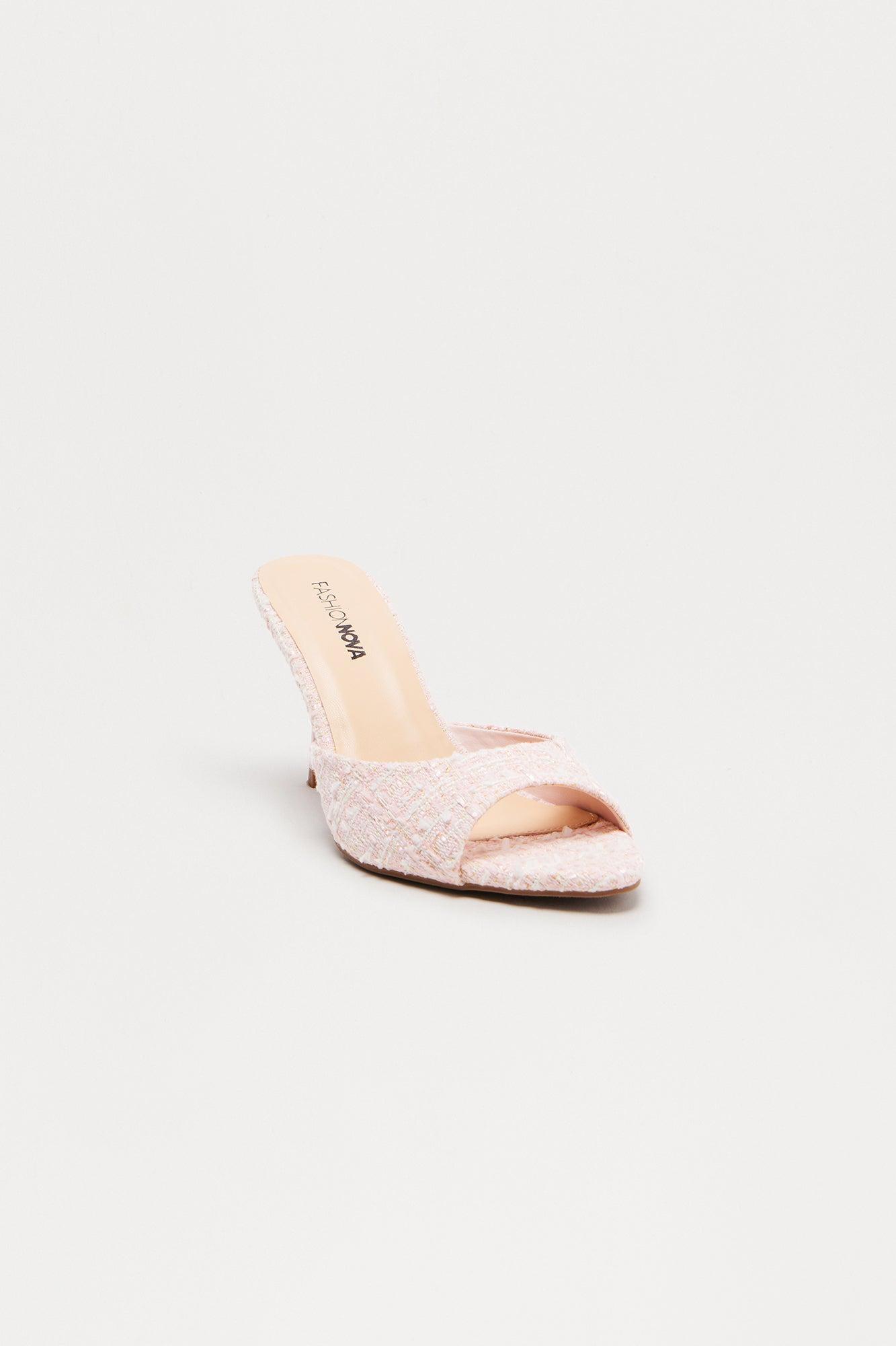 Becky Tweed Mules - Pink Female Product Image