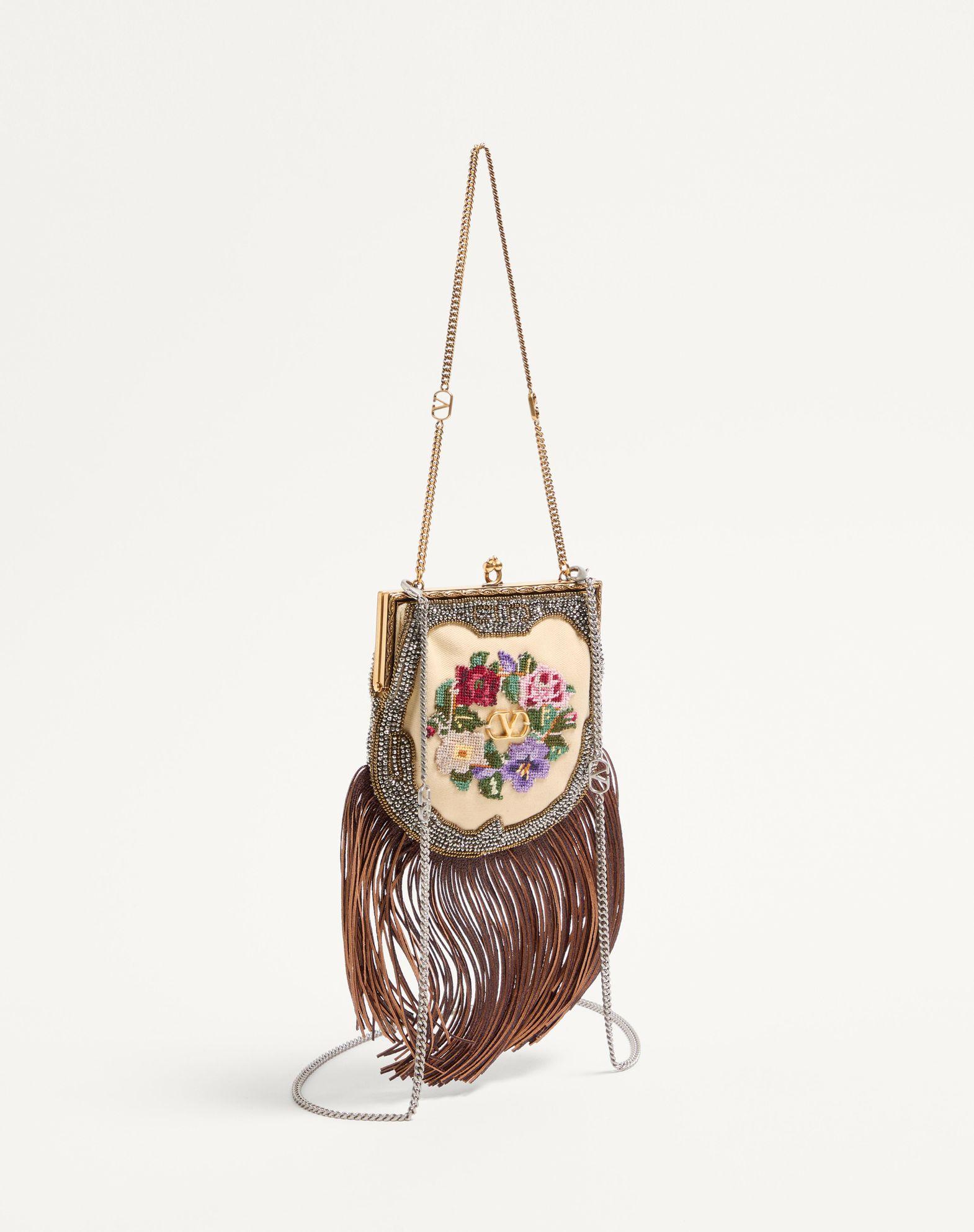 Valentino Garavani Nellcote Fairytales Small Clutch Embroidered With Fringes Product Image