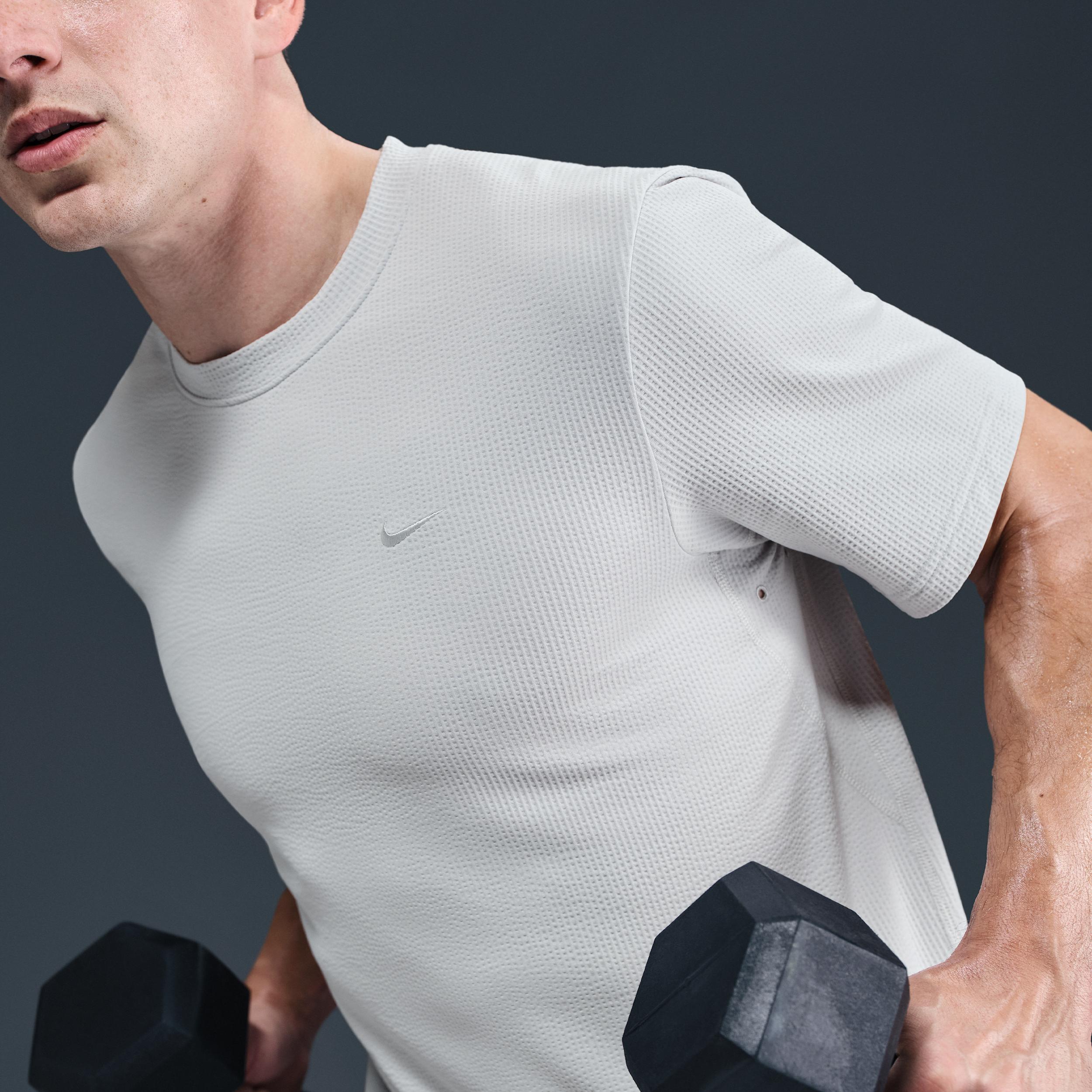 Nike Mens Primary Dri-FIT Seersucker Short-Sleeve Versatile Top | HJ4043-025 Product Image