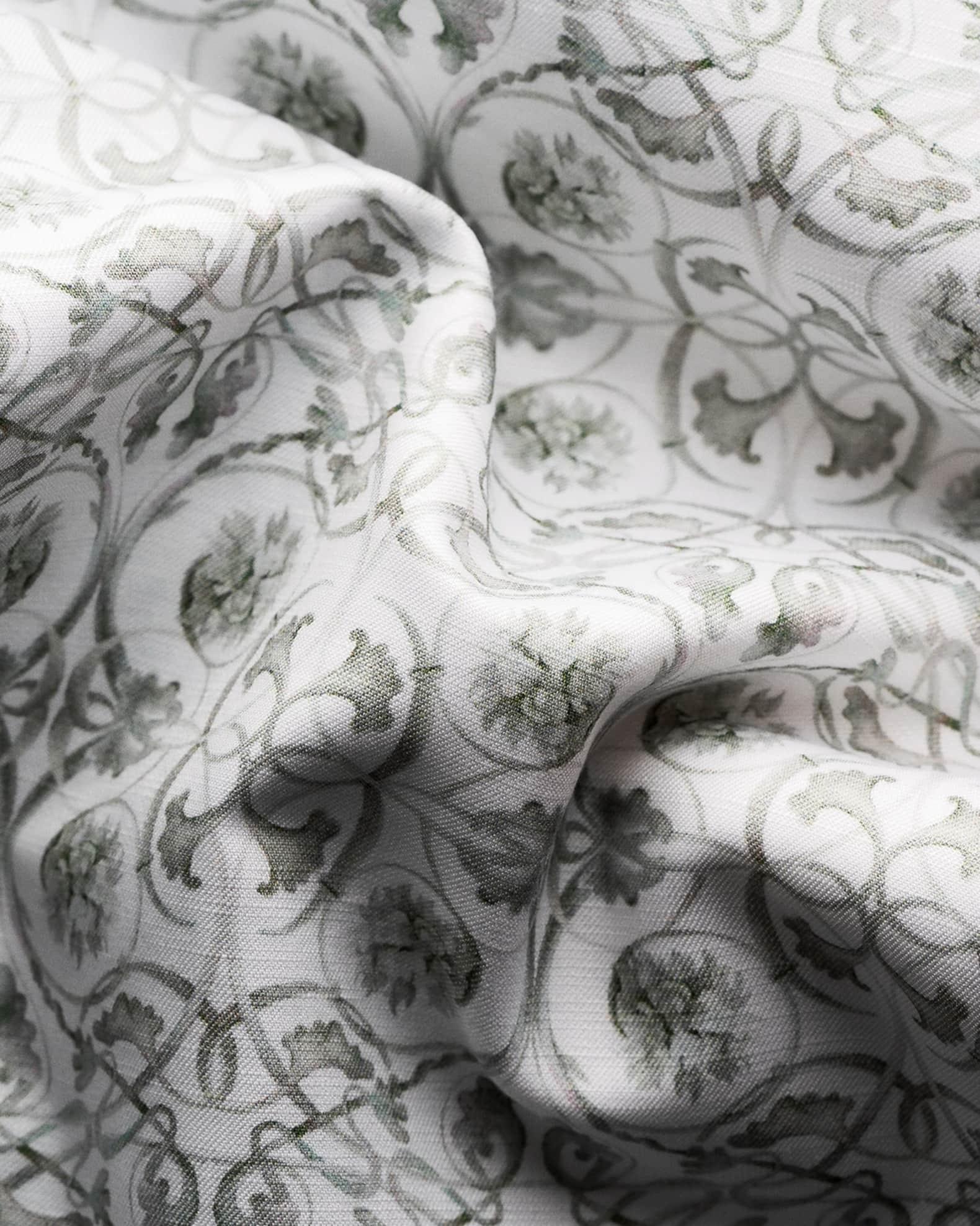 Men's Elevated Cotton and Linen Floral Slim-Fit Dress Shirt Product Image