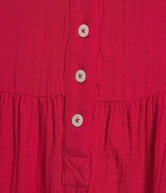 Westbound Sleeveless Button Front Tiered Dress Product Image