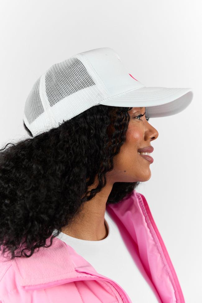 Bow Cherries White Trucker Hat FINAL SALE Product Image