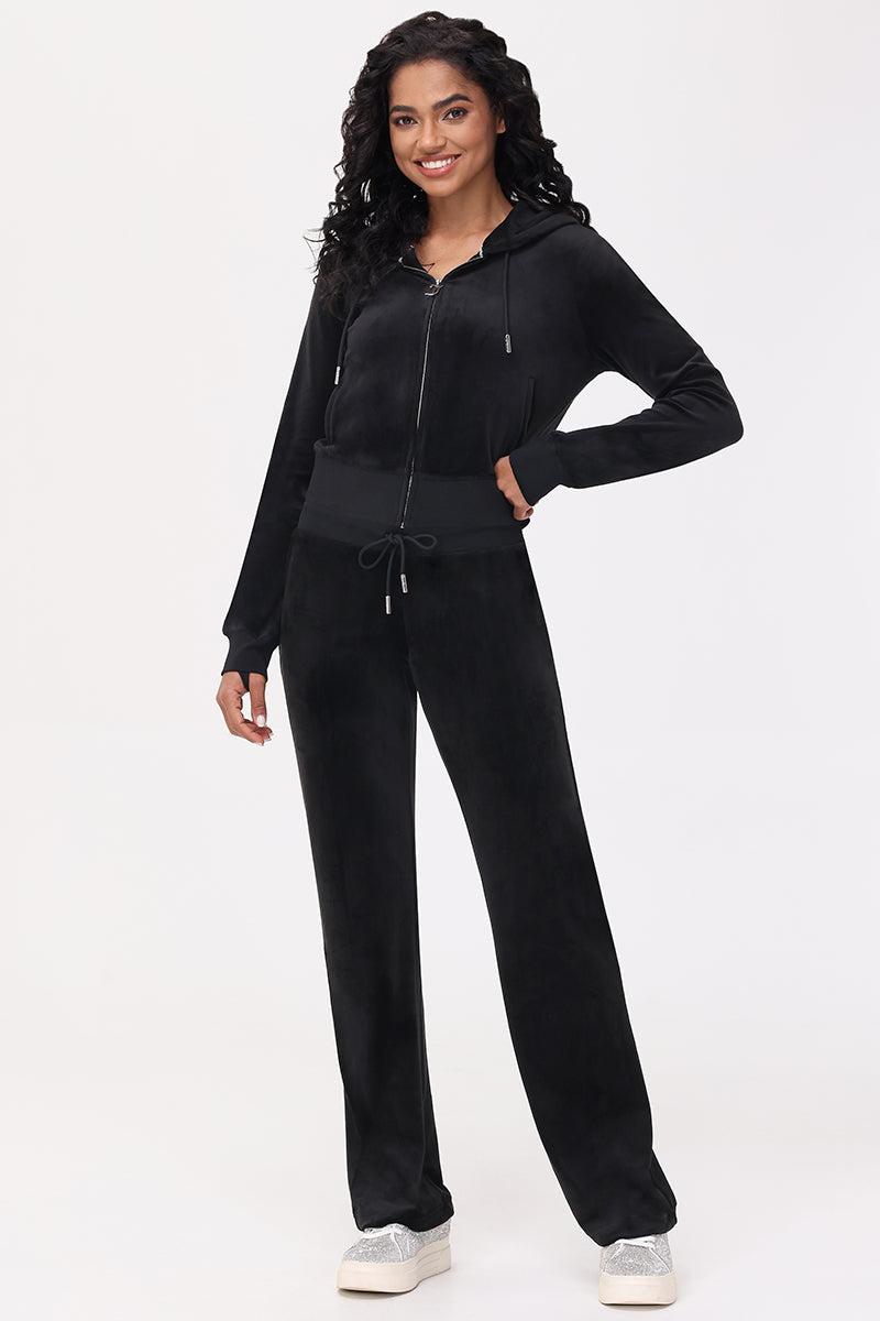 Ombre Big Bling Velour Hoodie Product Image