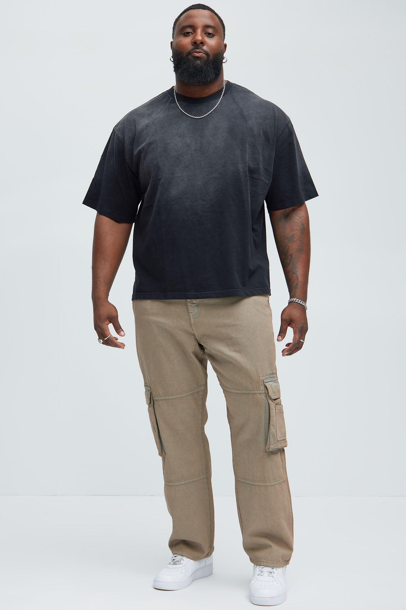 Mark Straight Cargo Jeans - Grey Mineral Wash Product Image