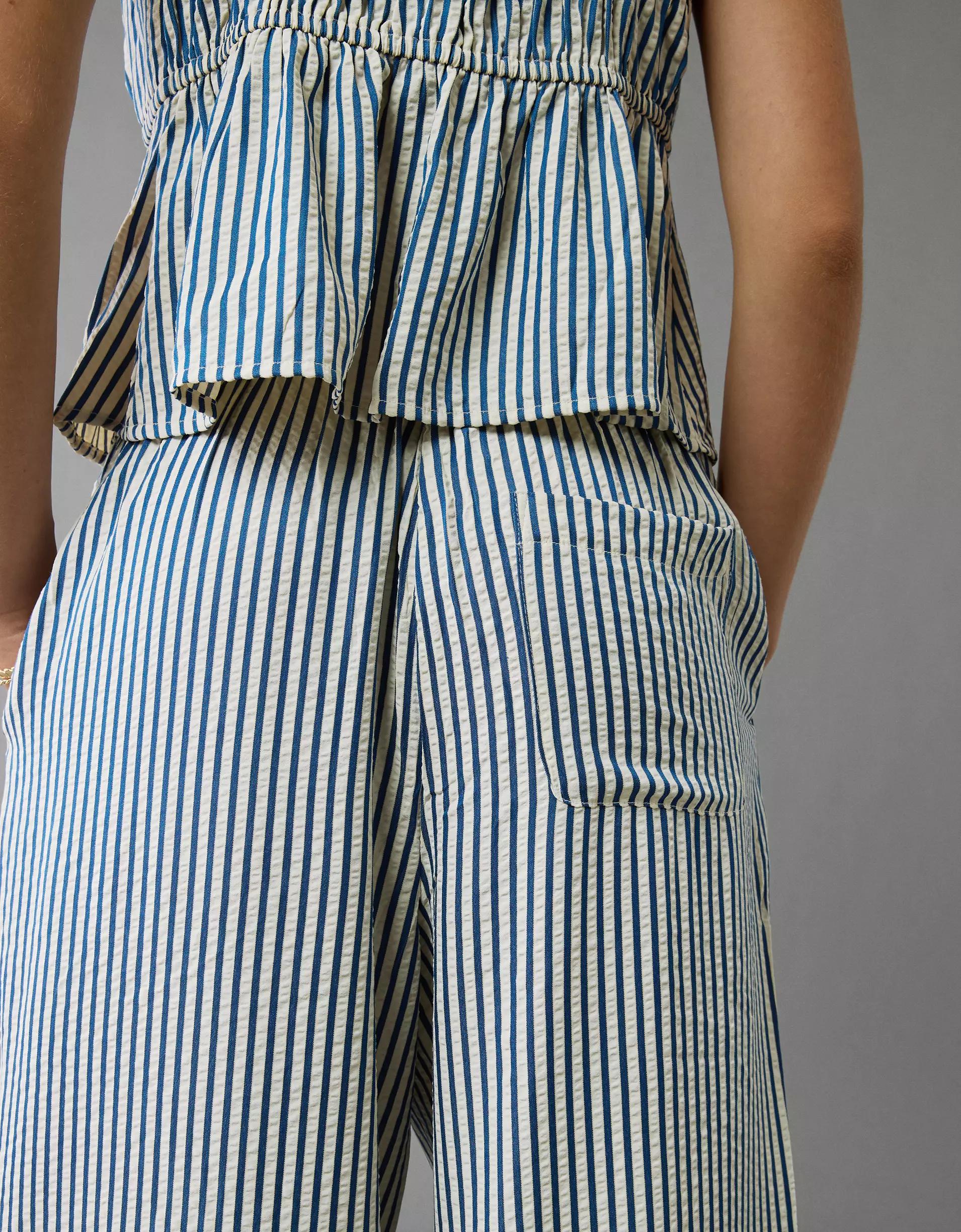 AE High-Waisted Seersucker Pant Product Image