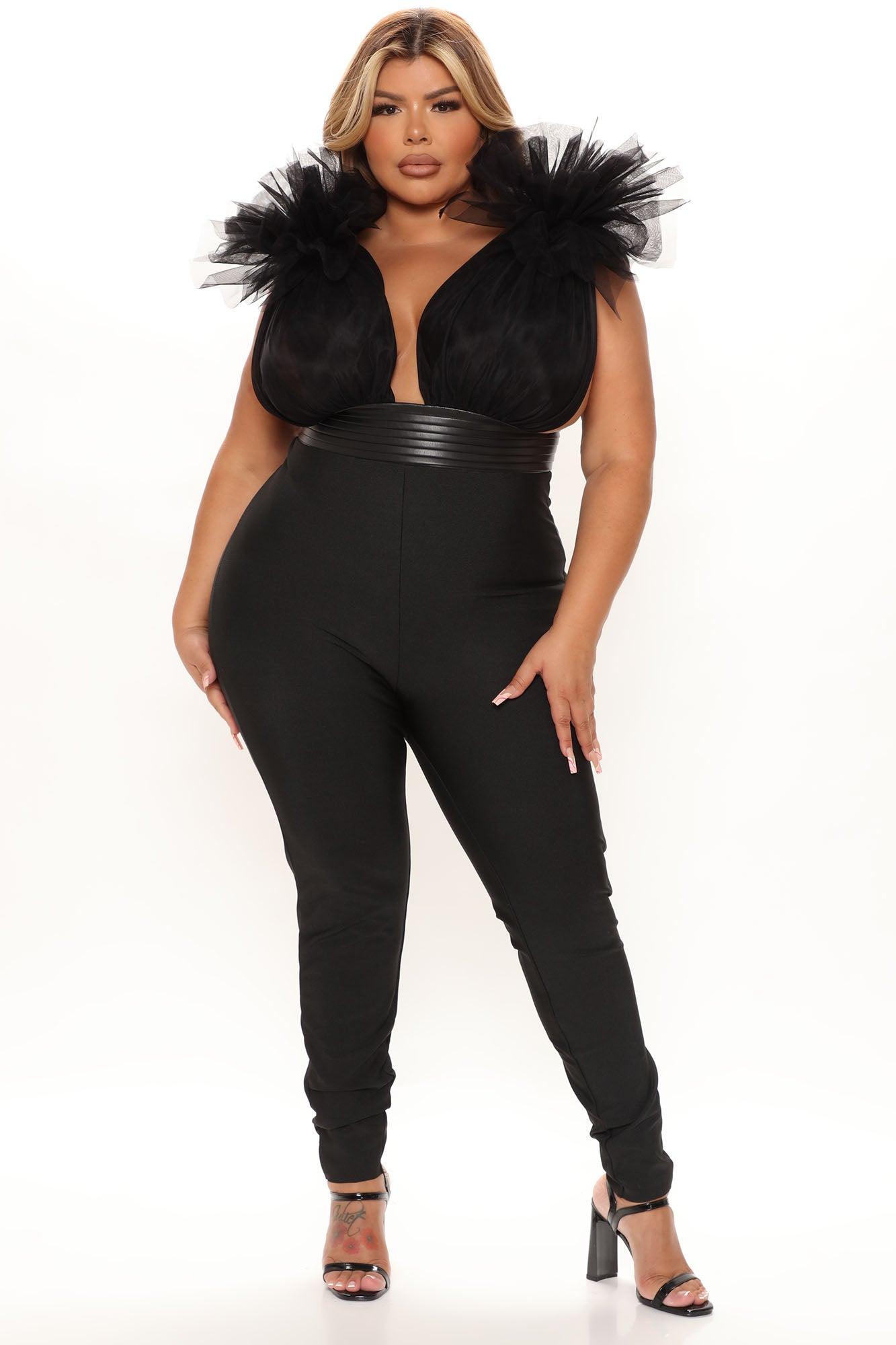 Editorial Bandage Jumpsuit - Black Product Image