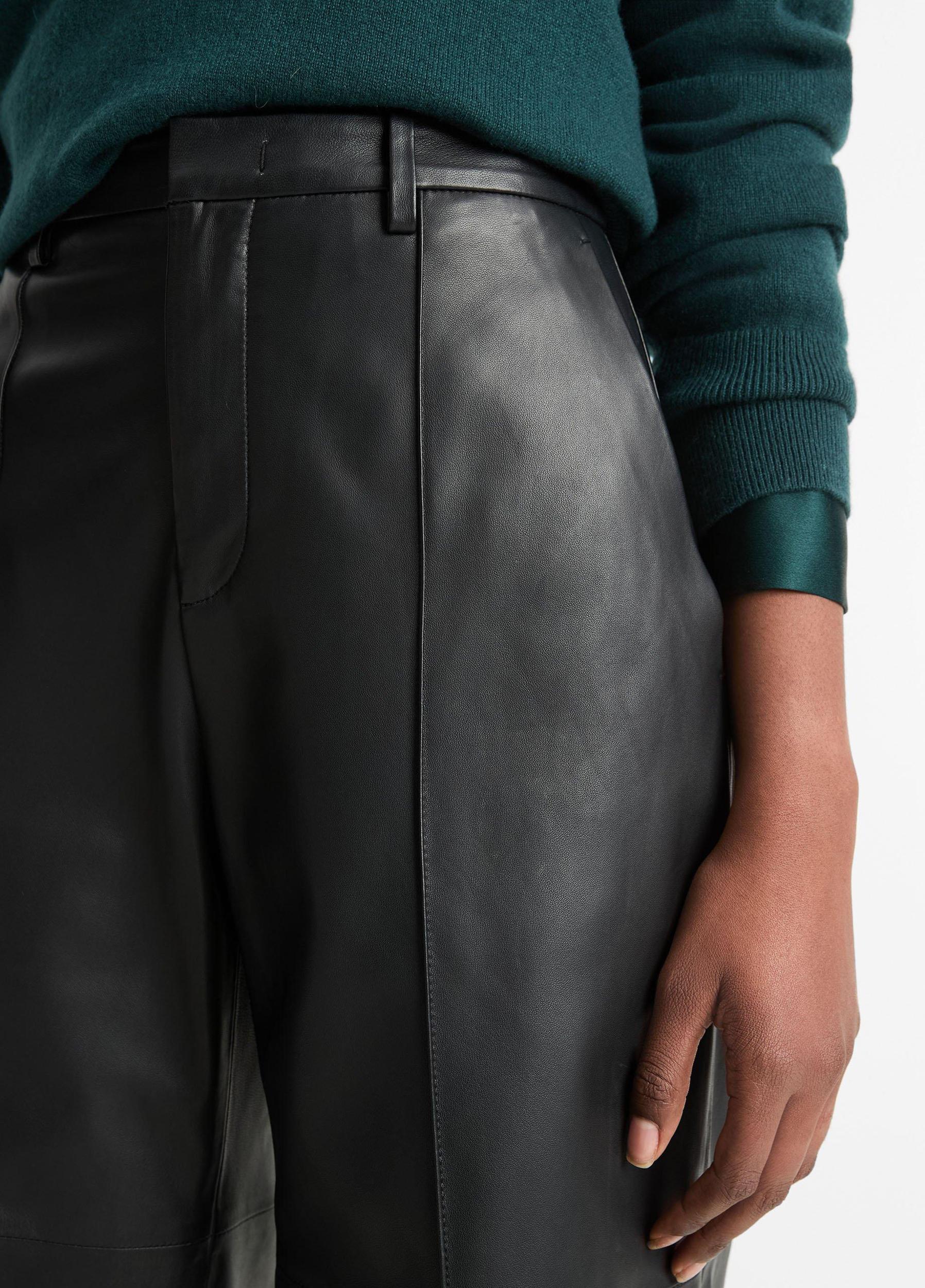 Leather Mid-Rise Long Short Product Image