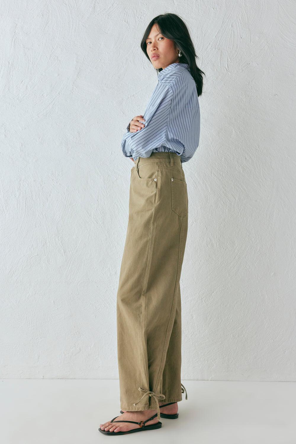 Marnie Denim Jeans Khaki Product Image