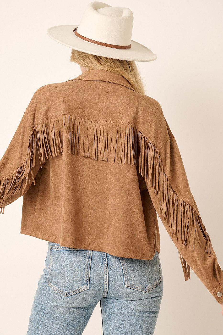 SUEDE TASSEL DETAIL JACKET Product Image