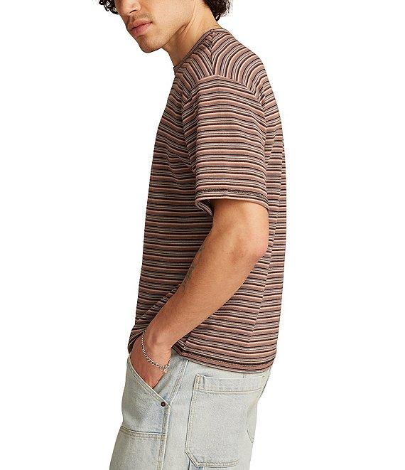 Lucky Brand Striped Short Sleeve Waffle Knit T-Shirt Product Image
