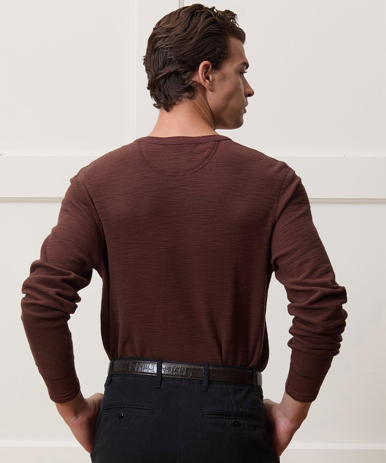 Lightweight Mini Waffle Henley Product Image