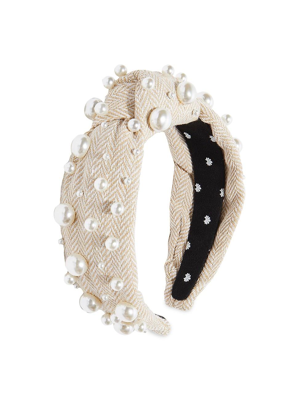 Womens Imitation Pearl Knotted Headband Product Image