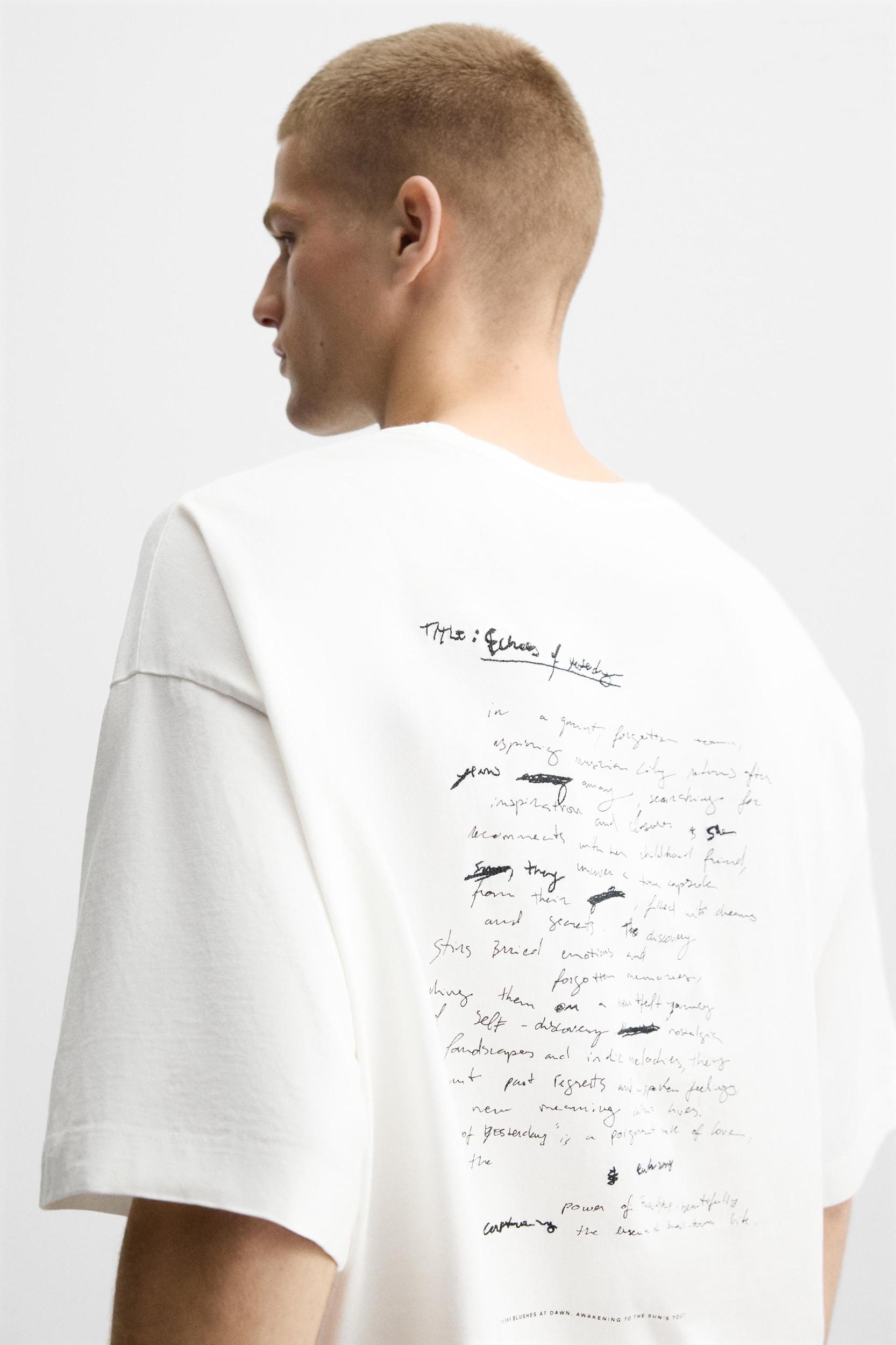 EMBROIDERED TEXT T-SHIRT Product Image