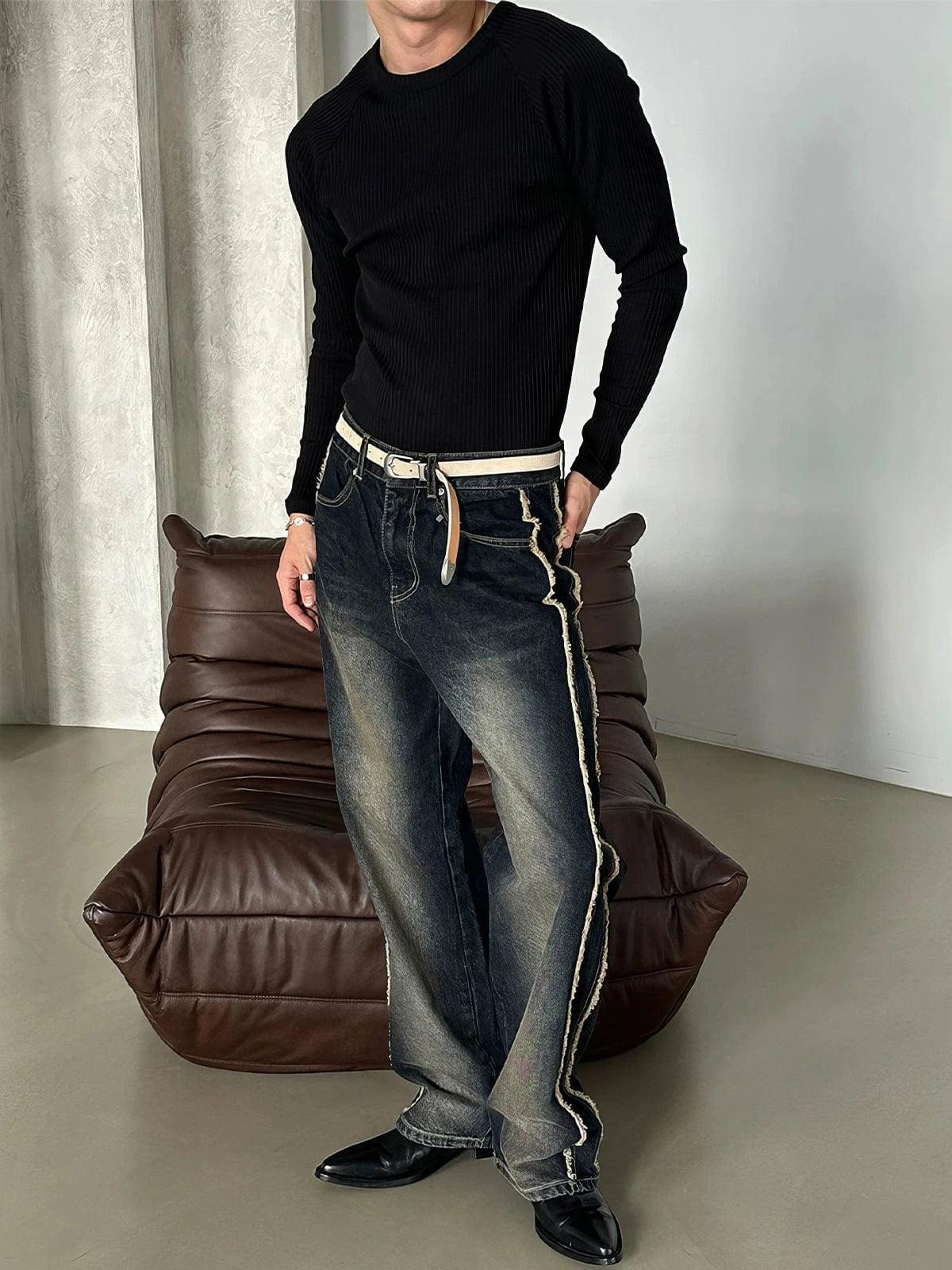 RT No. 13034 BLACK SLIM KNIT LONGSLEEVE Product Image