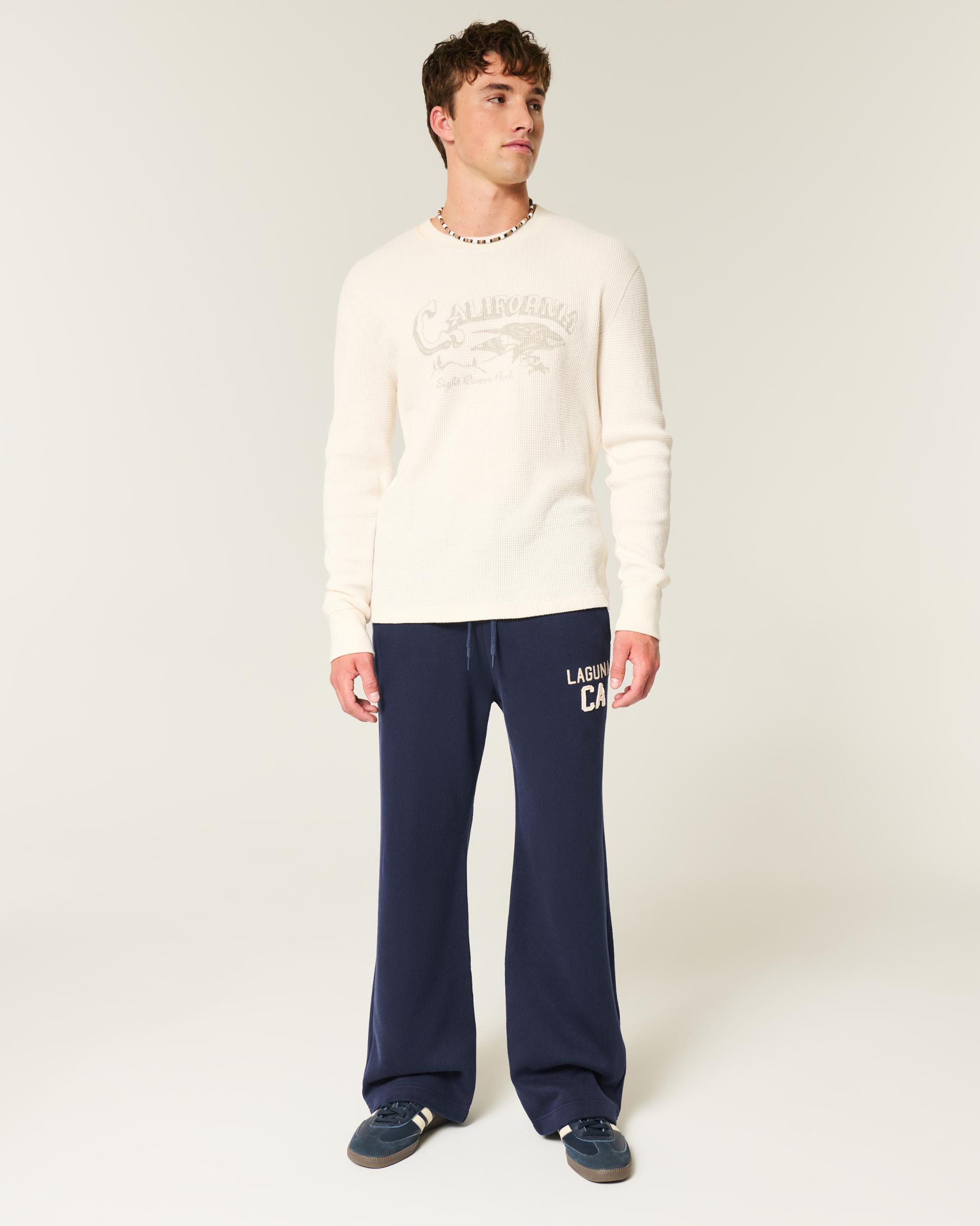 Applique Graphic Bootcut Sweatpants Product Image