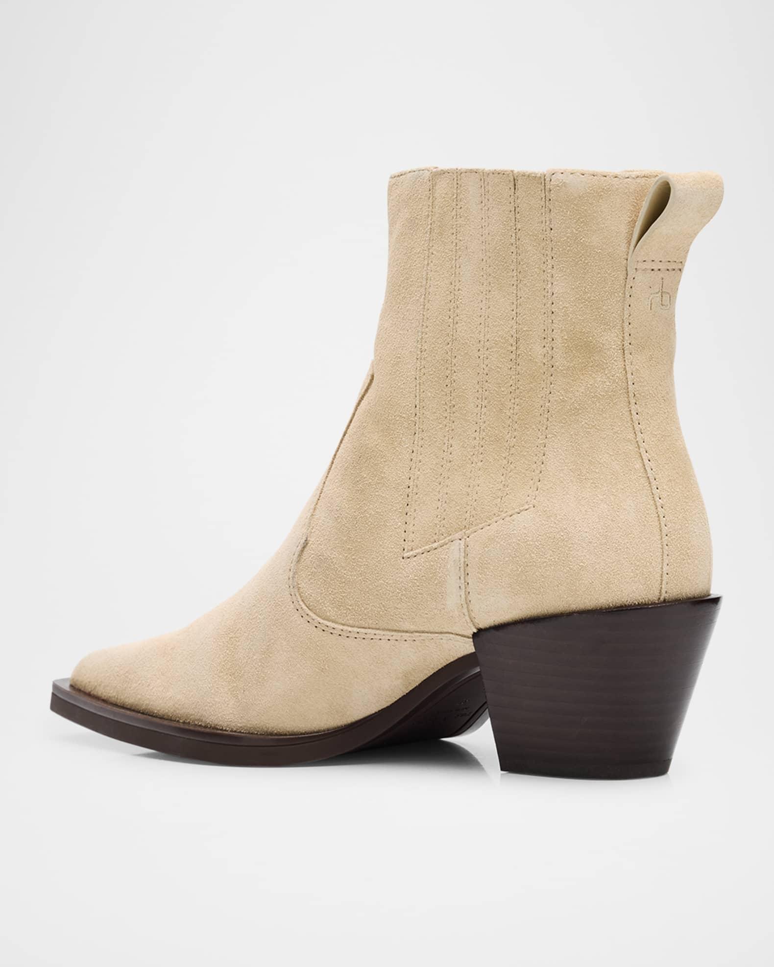 Dart Suede Western Chelsea Ankle Booties Product Image