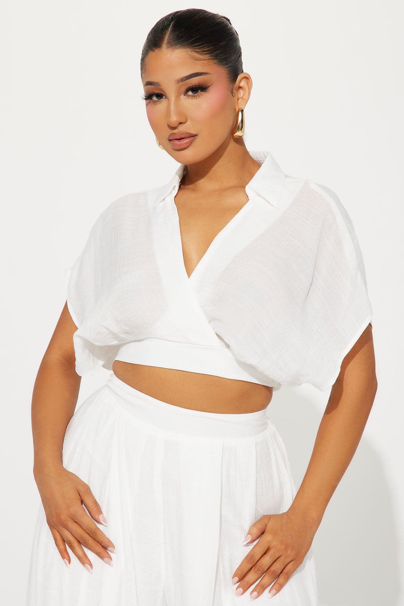 Mea Gauze Pant Set - White Product Image
