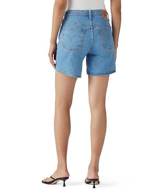 Levi's® 501® Original High Rise Mid Thigh Distressed Denim Shorts Product Image
