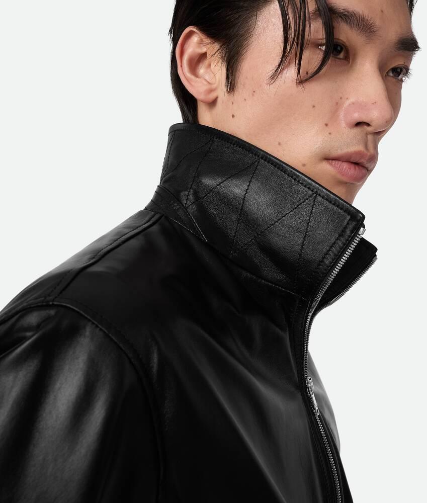 Men's Leather Nappa Blouson in Black Product Image