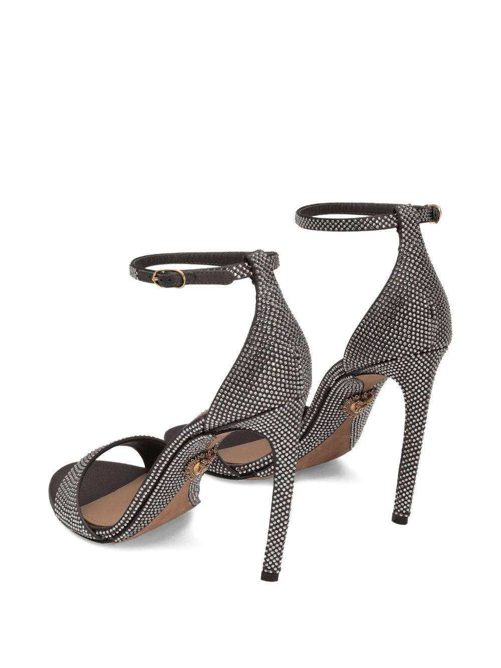 105mm rhinestone-embellished ankle-strap sandals Product Image