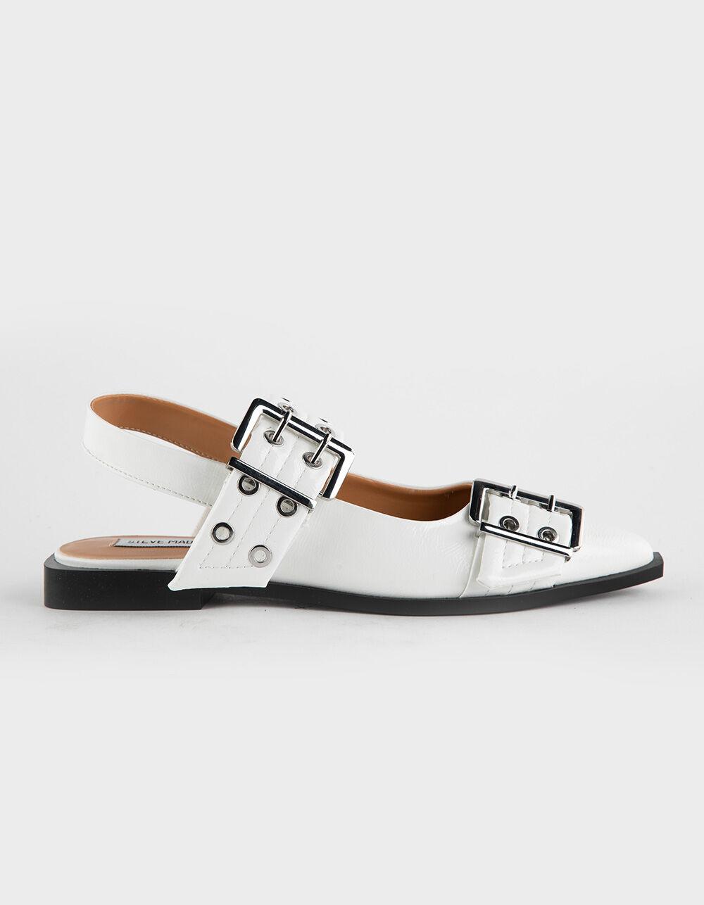 STEVE MADDEN Graya Womens Slingback Flats - WHITE Product Image