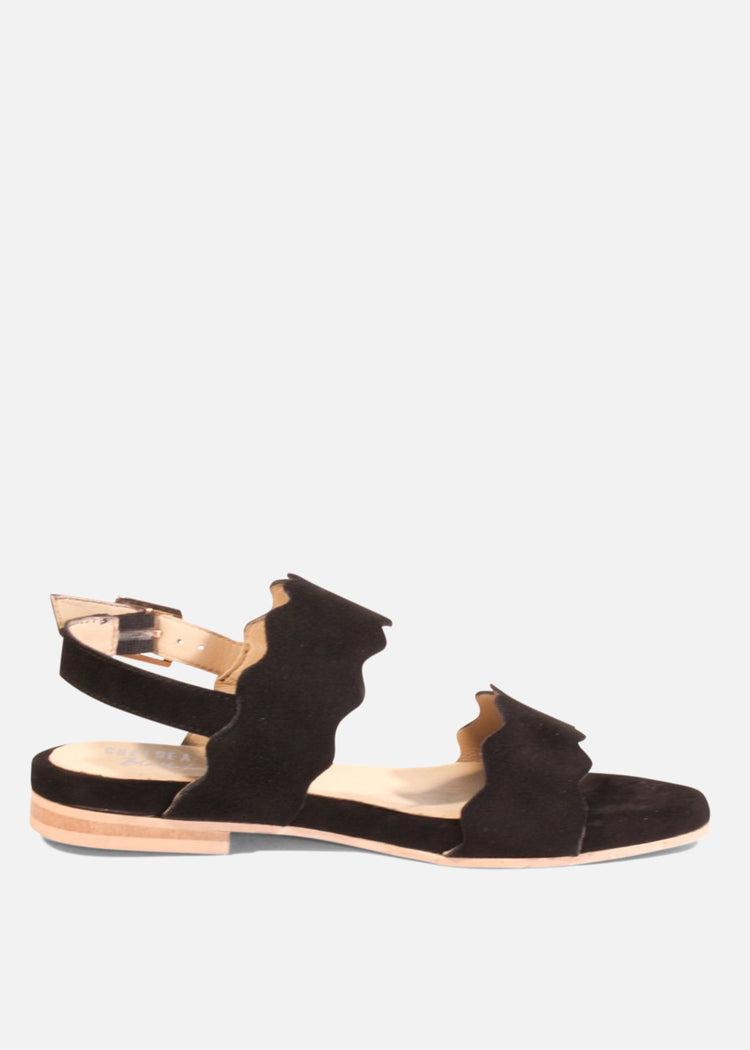 Jarden Suede Scallop Sandals Product Image