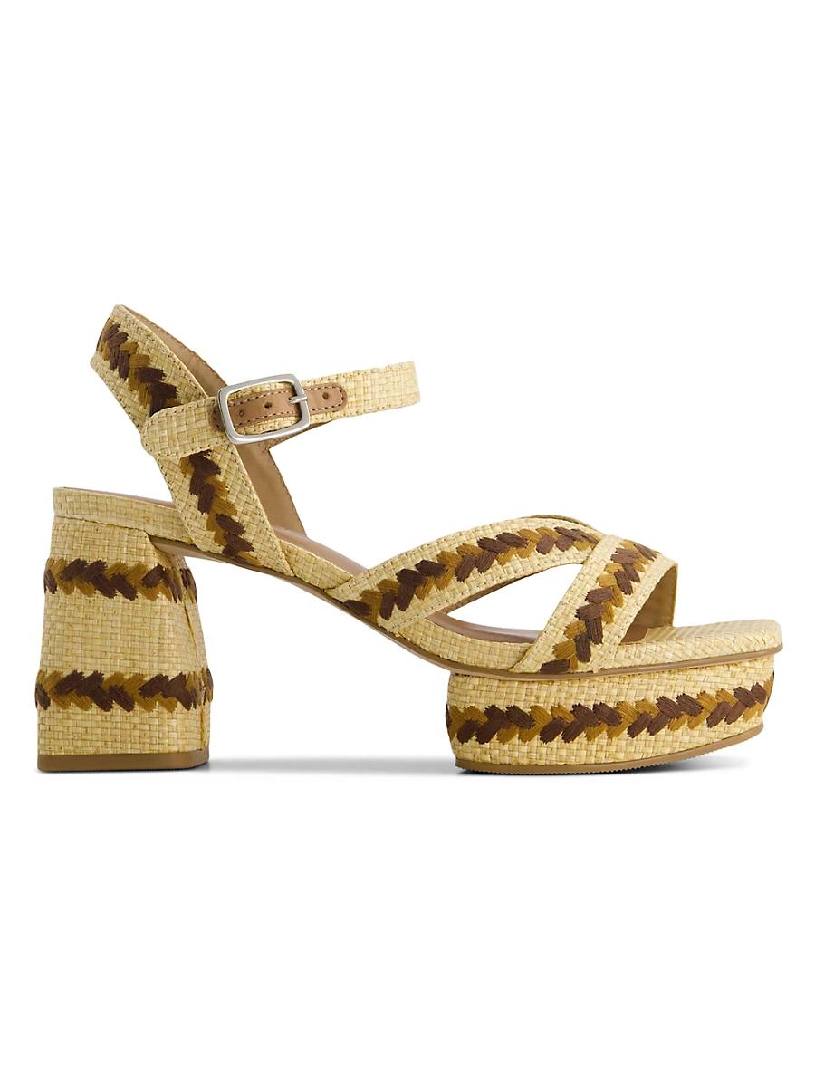 Womens Liana Embroidered Platform Sandals Product Image