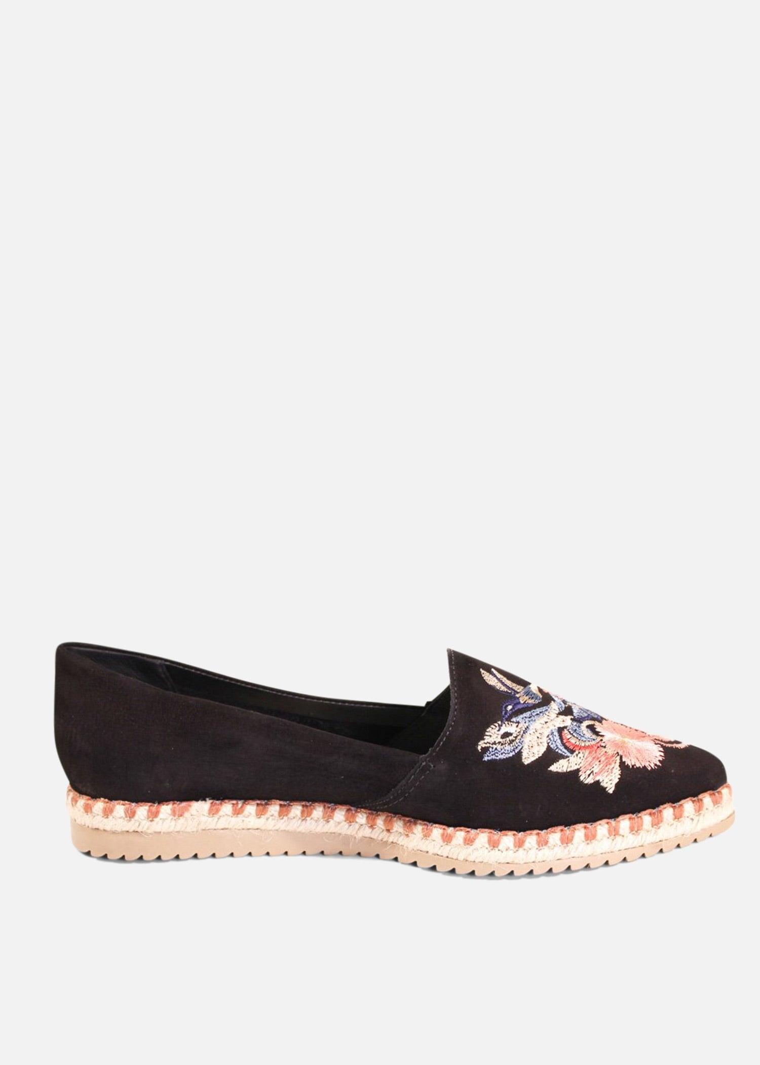 Sutton Suede Embroidered Espadrille Product Image
