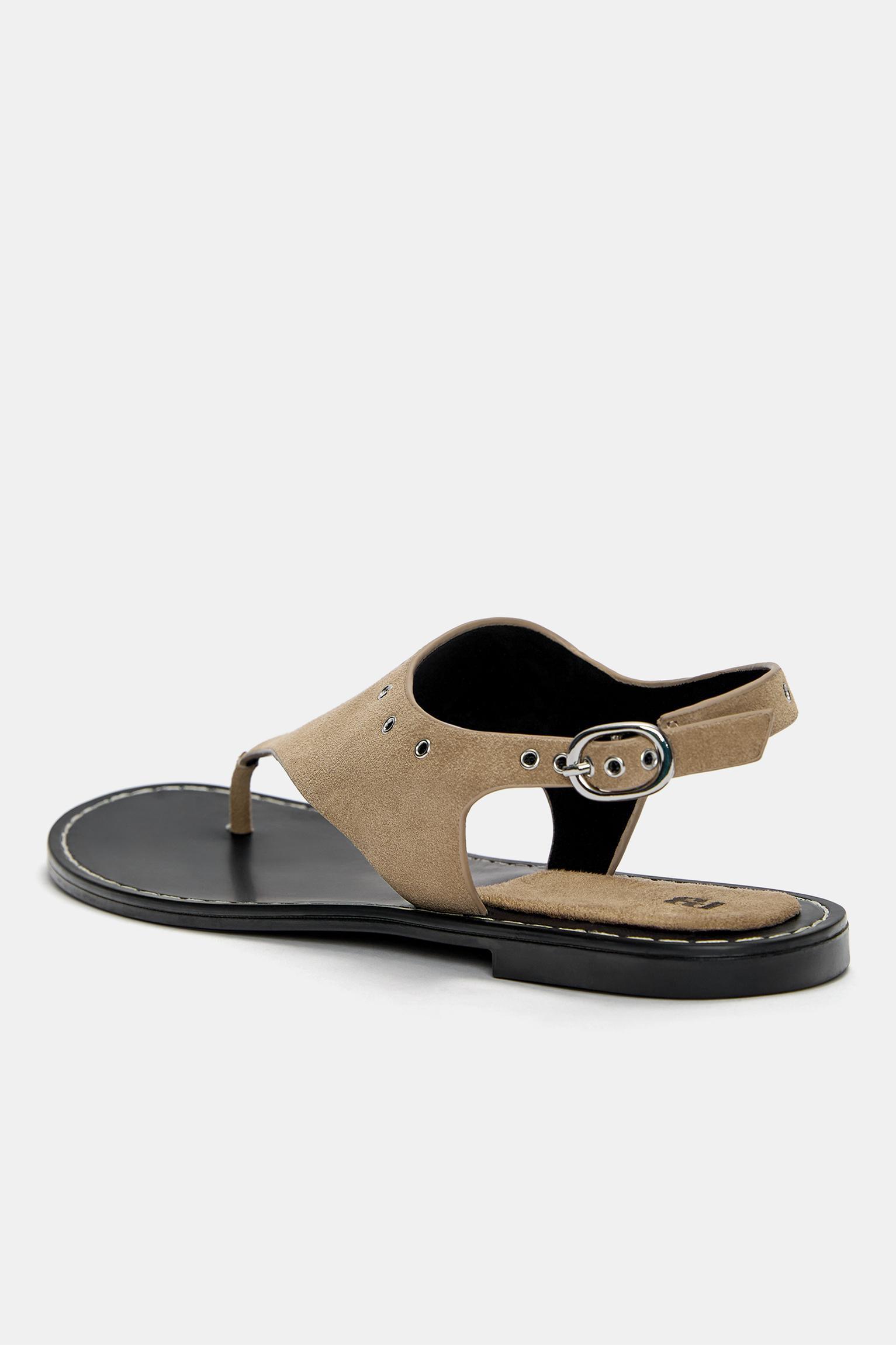 Leather flat sandals Product Image