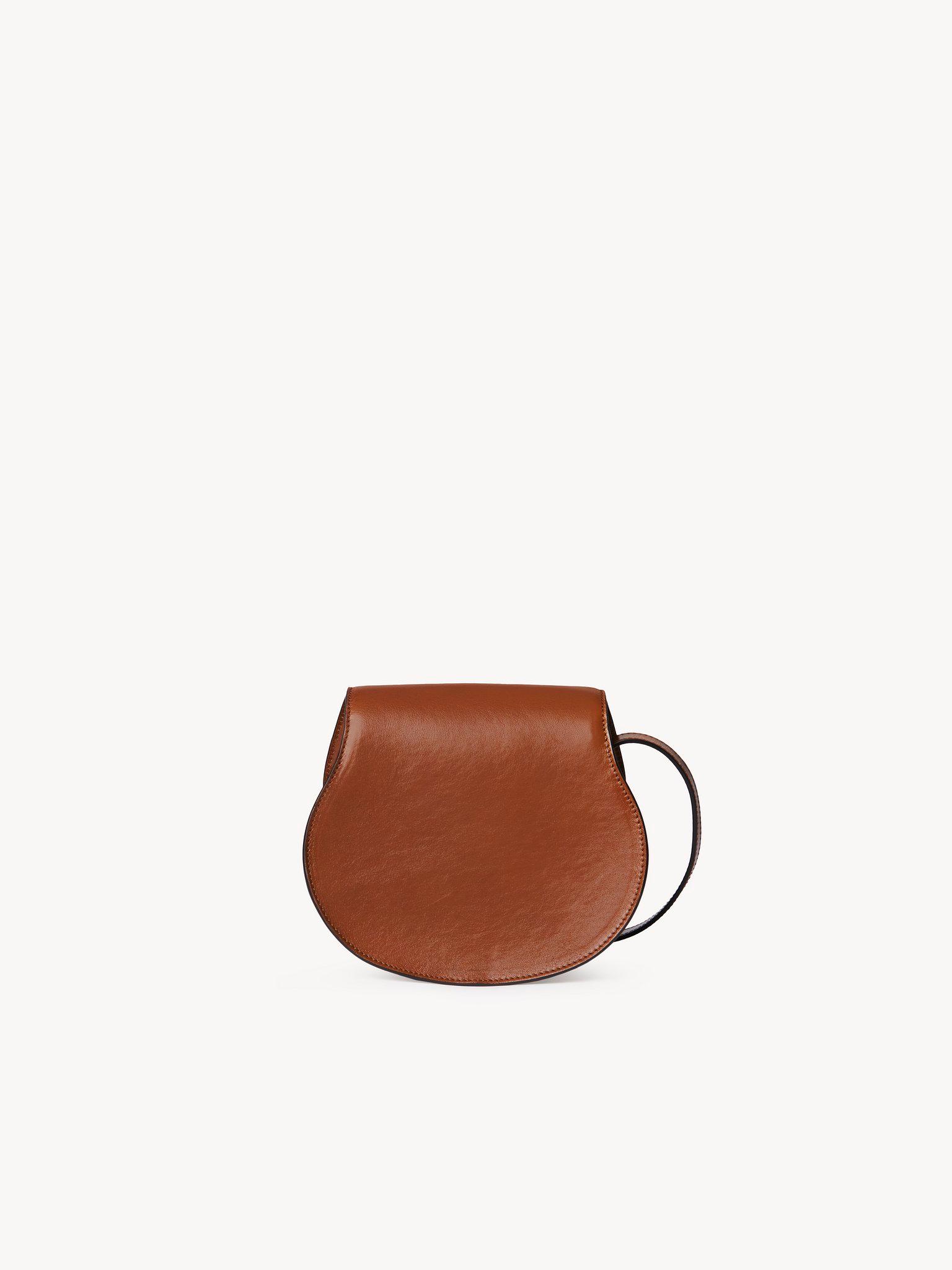 Small Marcie saddle bag in shiny leather Product Image