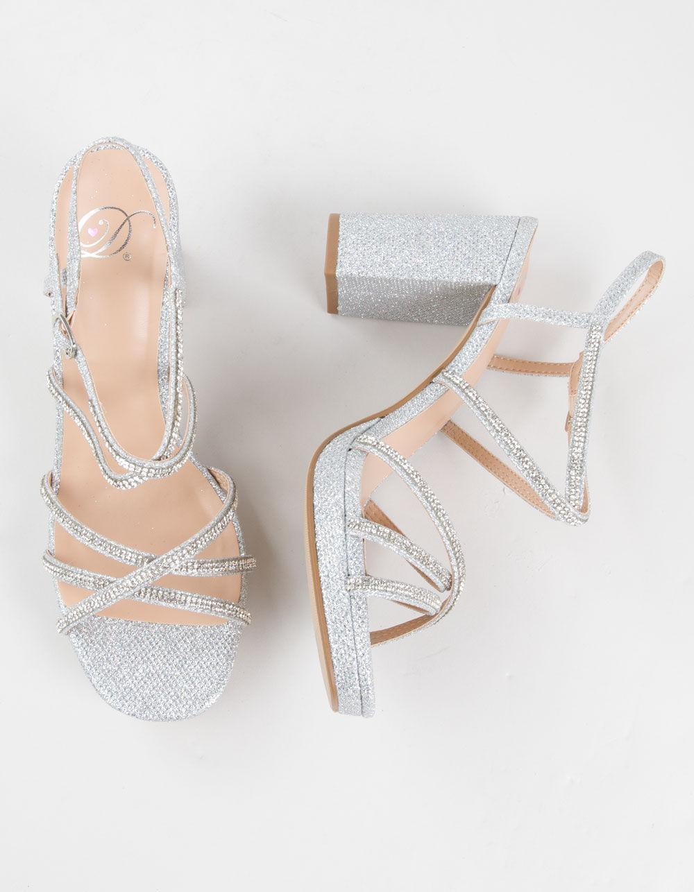 SODA Envoy Womens Platform Heels - SILVER Product Image