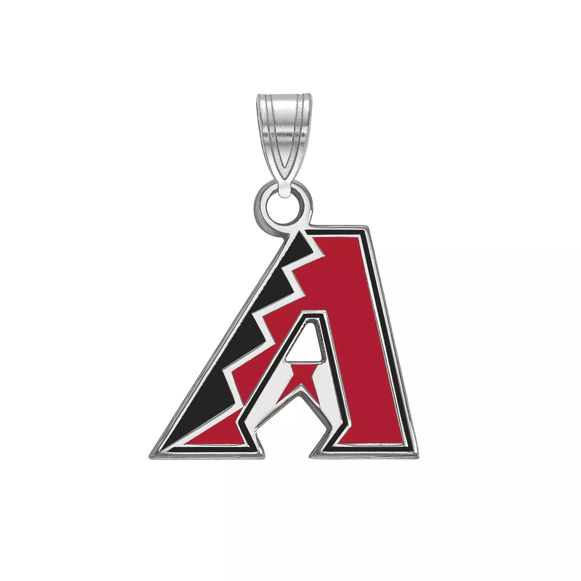 LogoArt Sterling Silver Arizona Diamondbacks Small Enameled Pendant, Women's Product Image