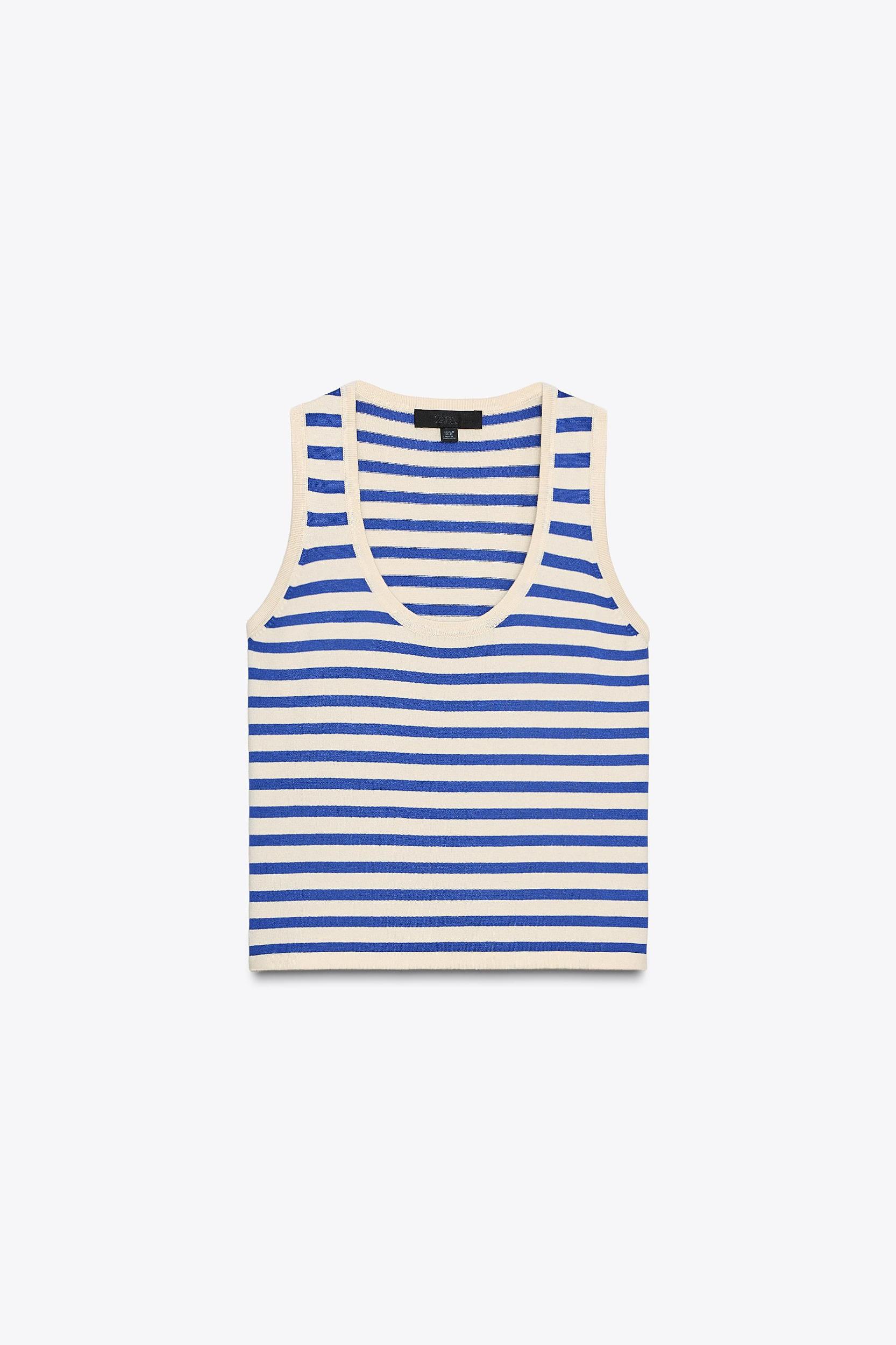 STRIPED KNIT TOP Product Image