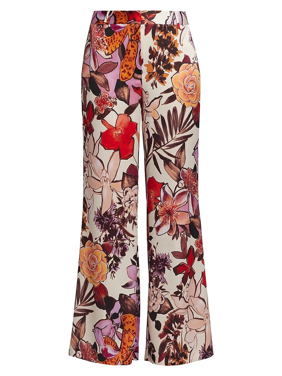Womens Eloise Floral Wide-Leg Pants Product Image