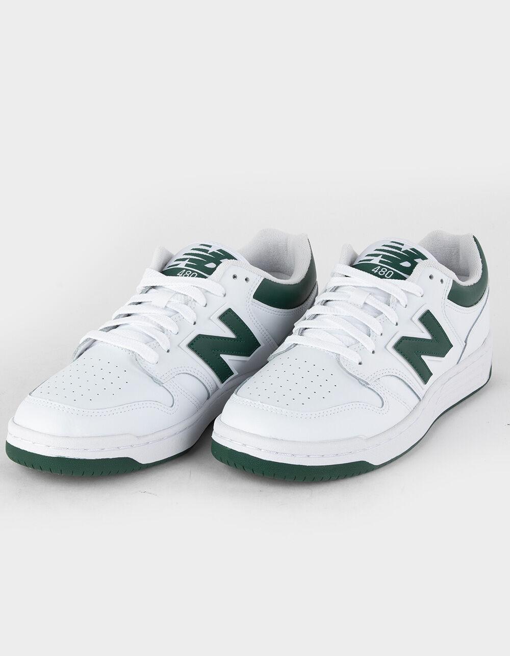 NEW BALANCE 480 Shoes - WHT/GREEN Product Image