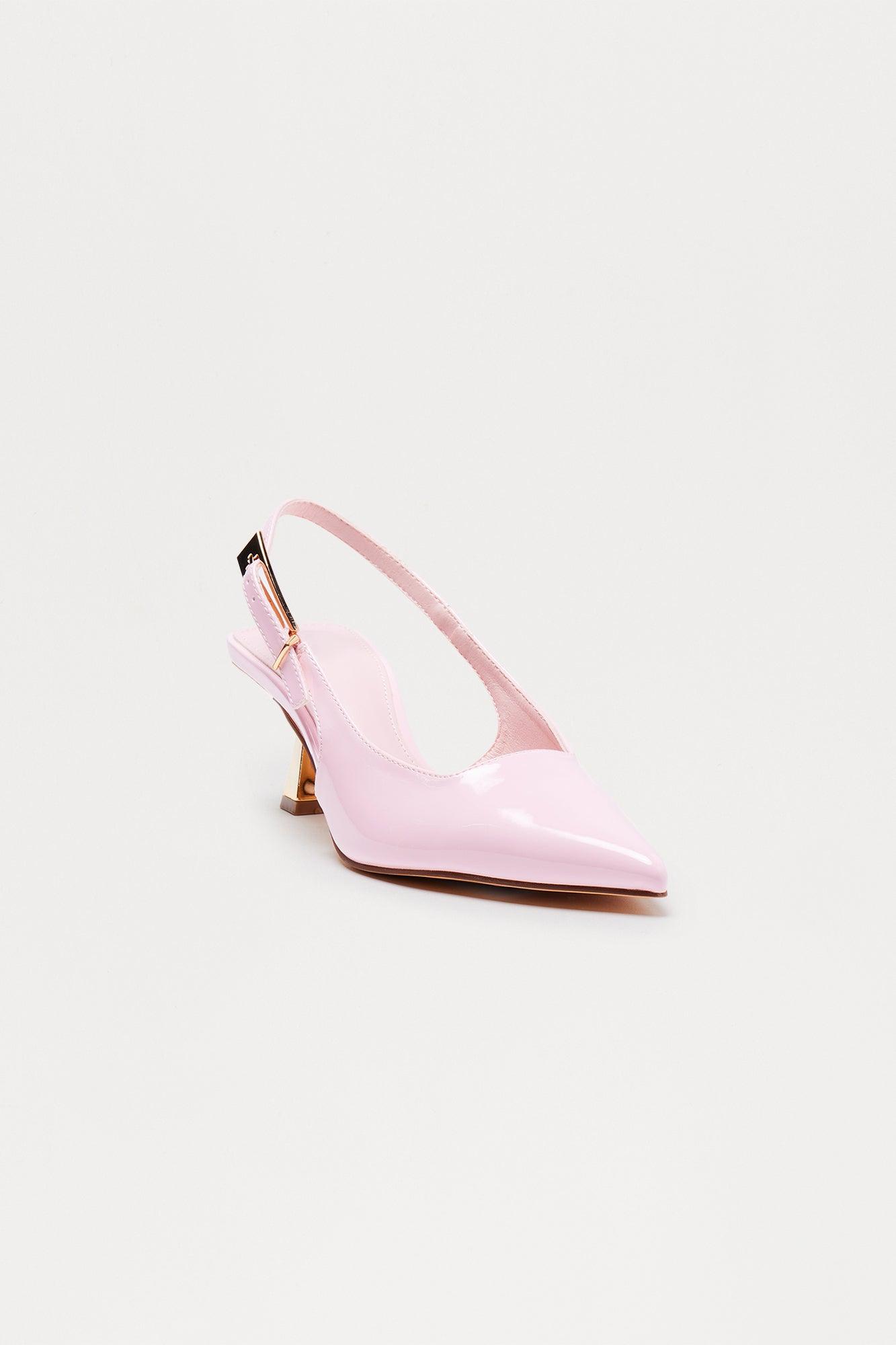 Cassandra Slingback Kitten Heels - Light Pink Product Image