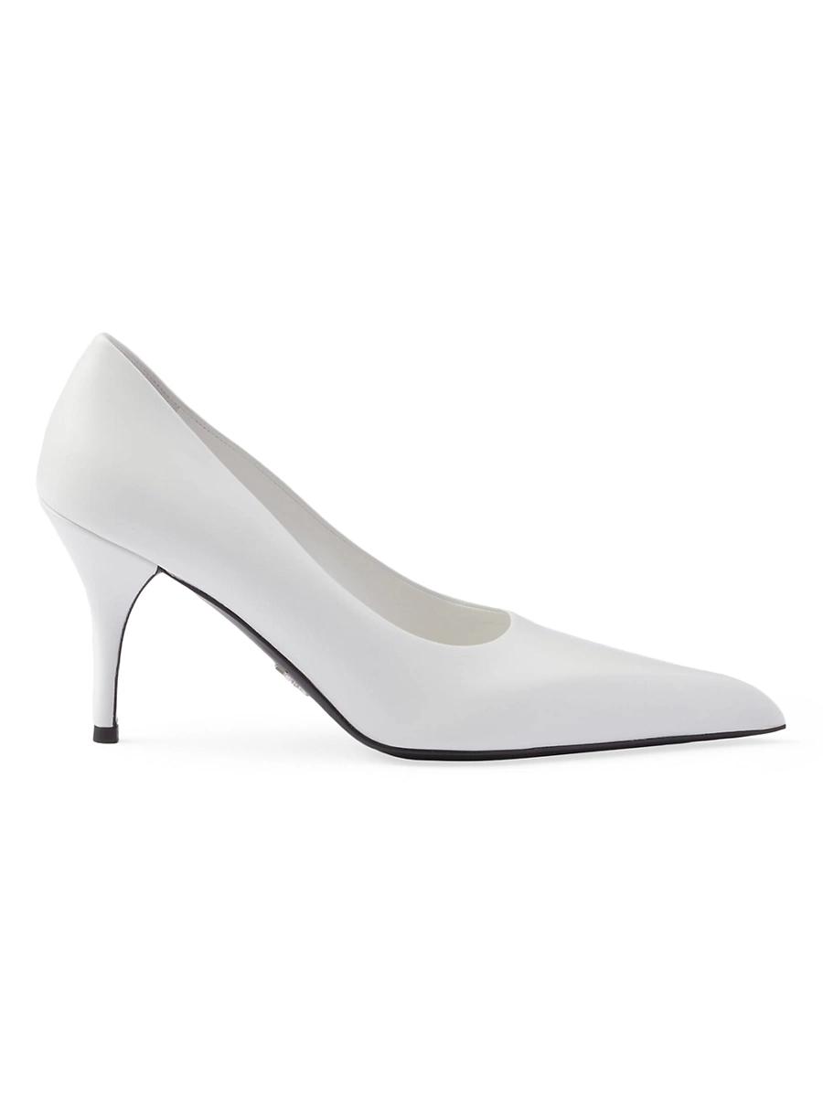 Calfskin Leather Stiletto Pumps Product Image