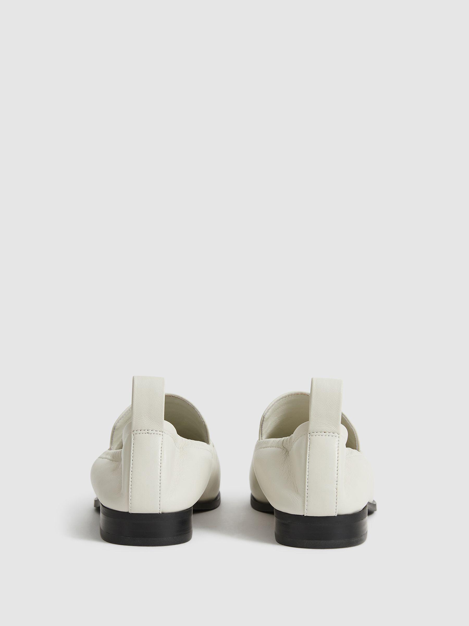 Leather Loafers in Off White Product Image