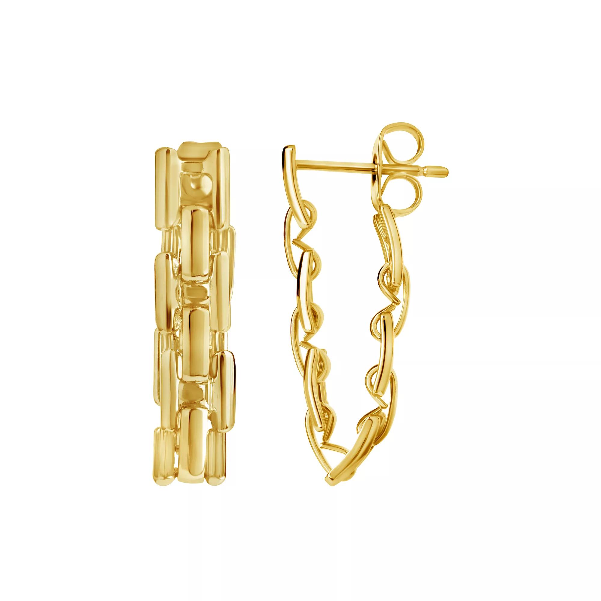 MC Collective Chain Dangle Earrings, Women's, Gold Tone Product Image