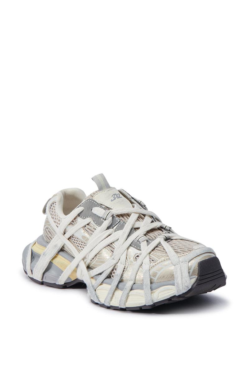 AZALEA WANG SELIE WHITE FLAT SNEAKER Product Image