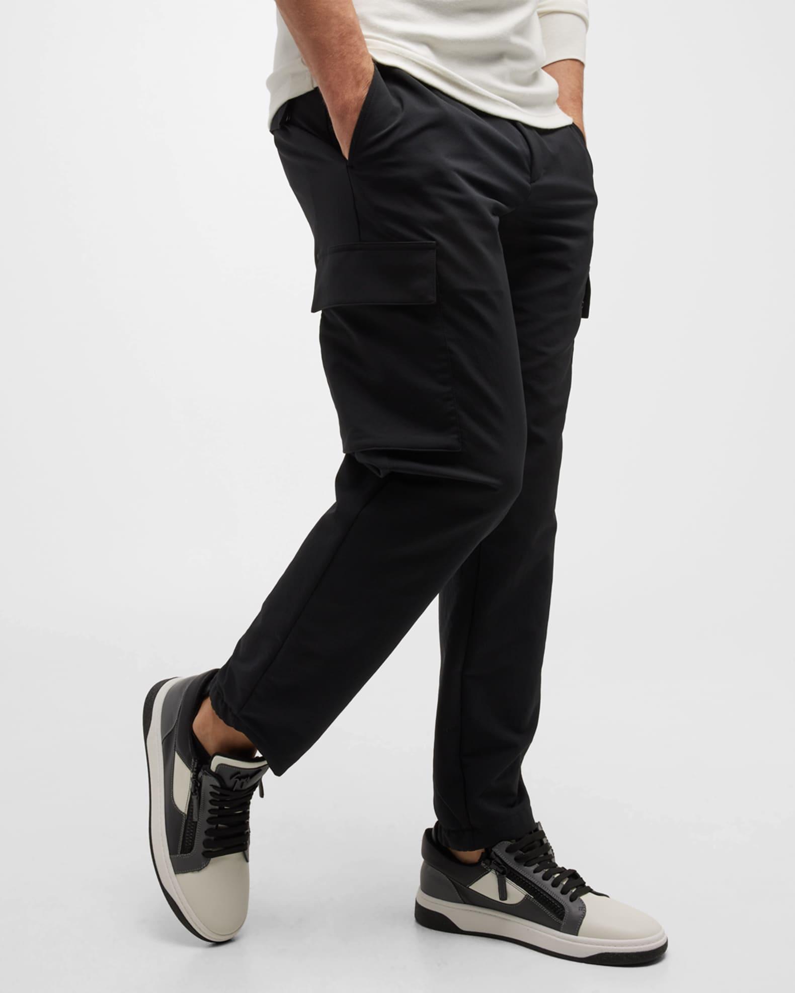 Men's Leather Low-Top Zip Sneakers Product Image