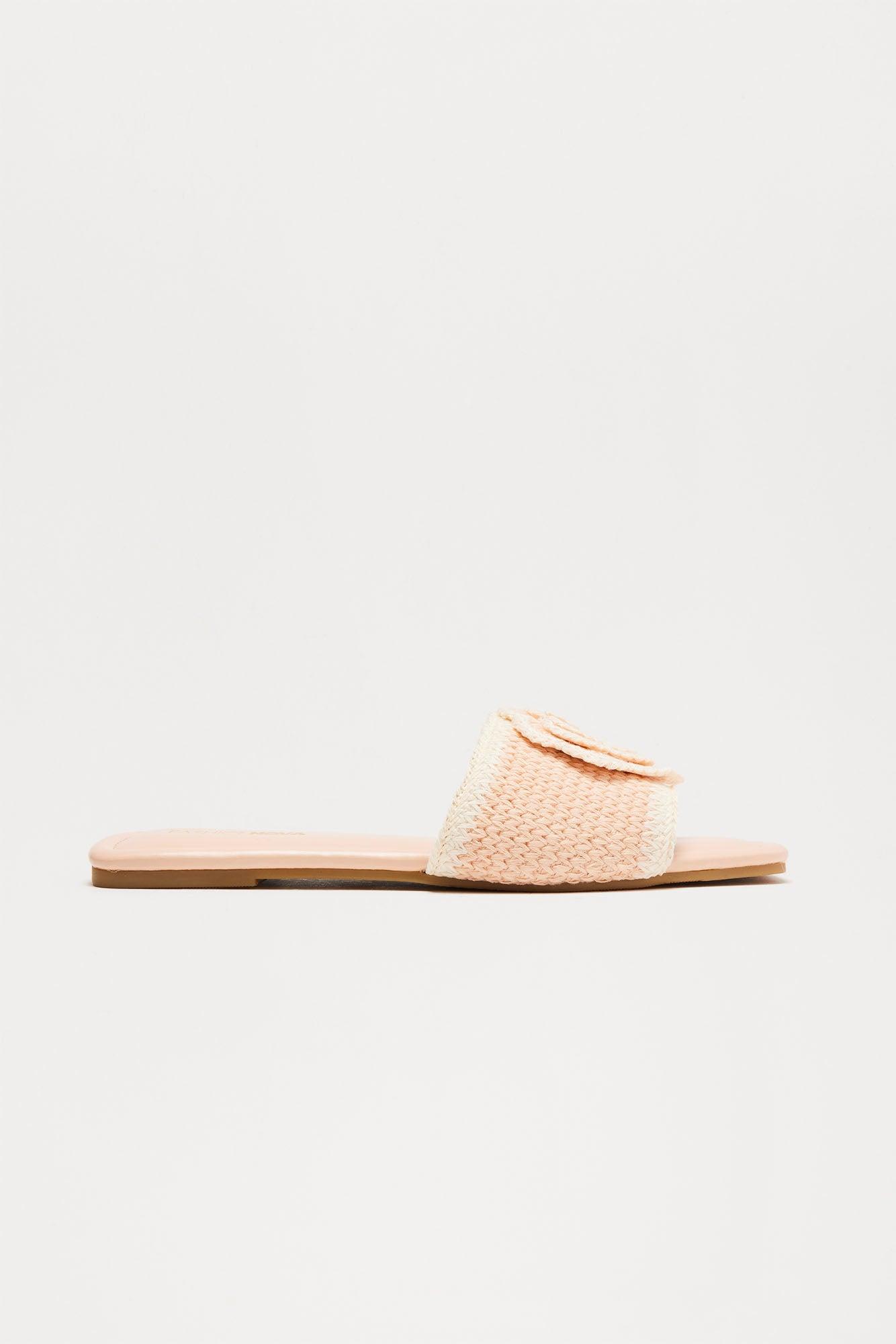 Lilac Flower Sandals - Blush Product Image