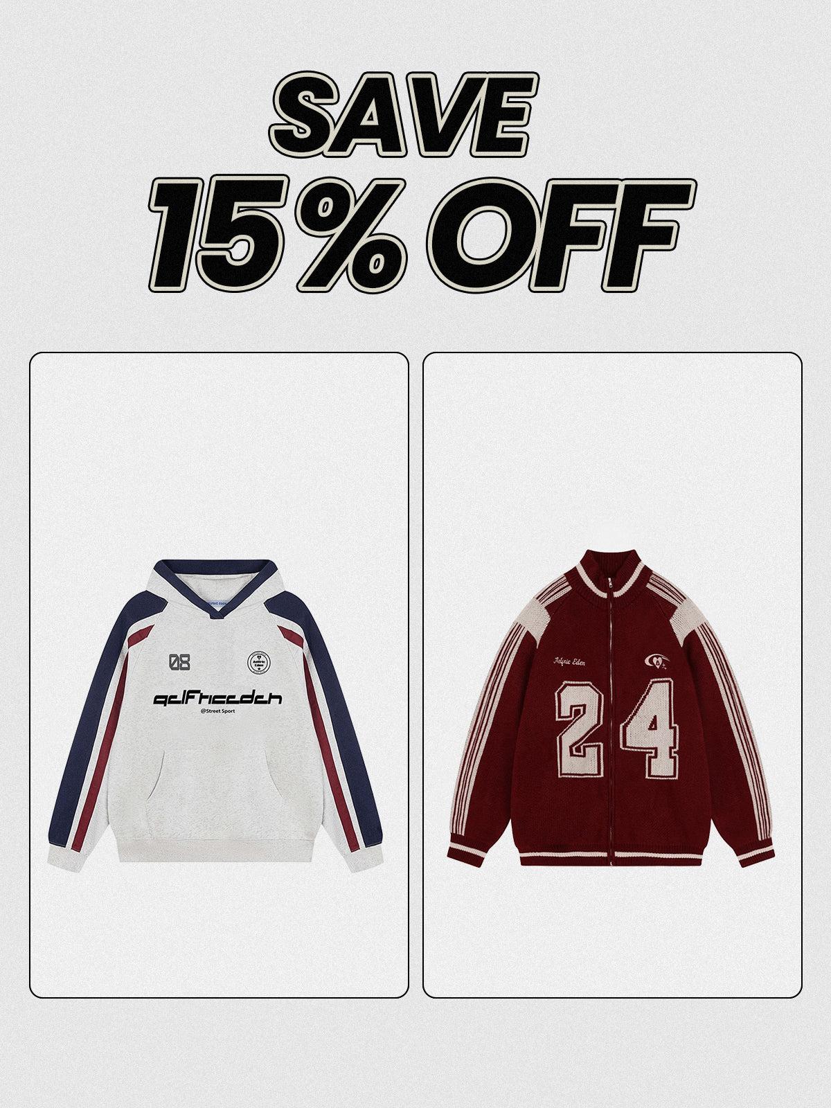 Aelfric Eden Color Blocking Stripe Hoodie Product Image