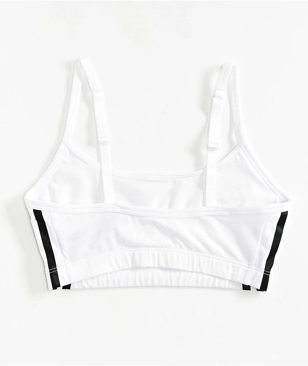adidas Originals 3 Stripe White Bralette Product Image