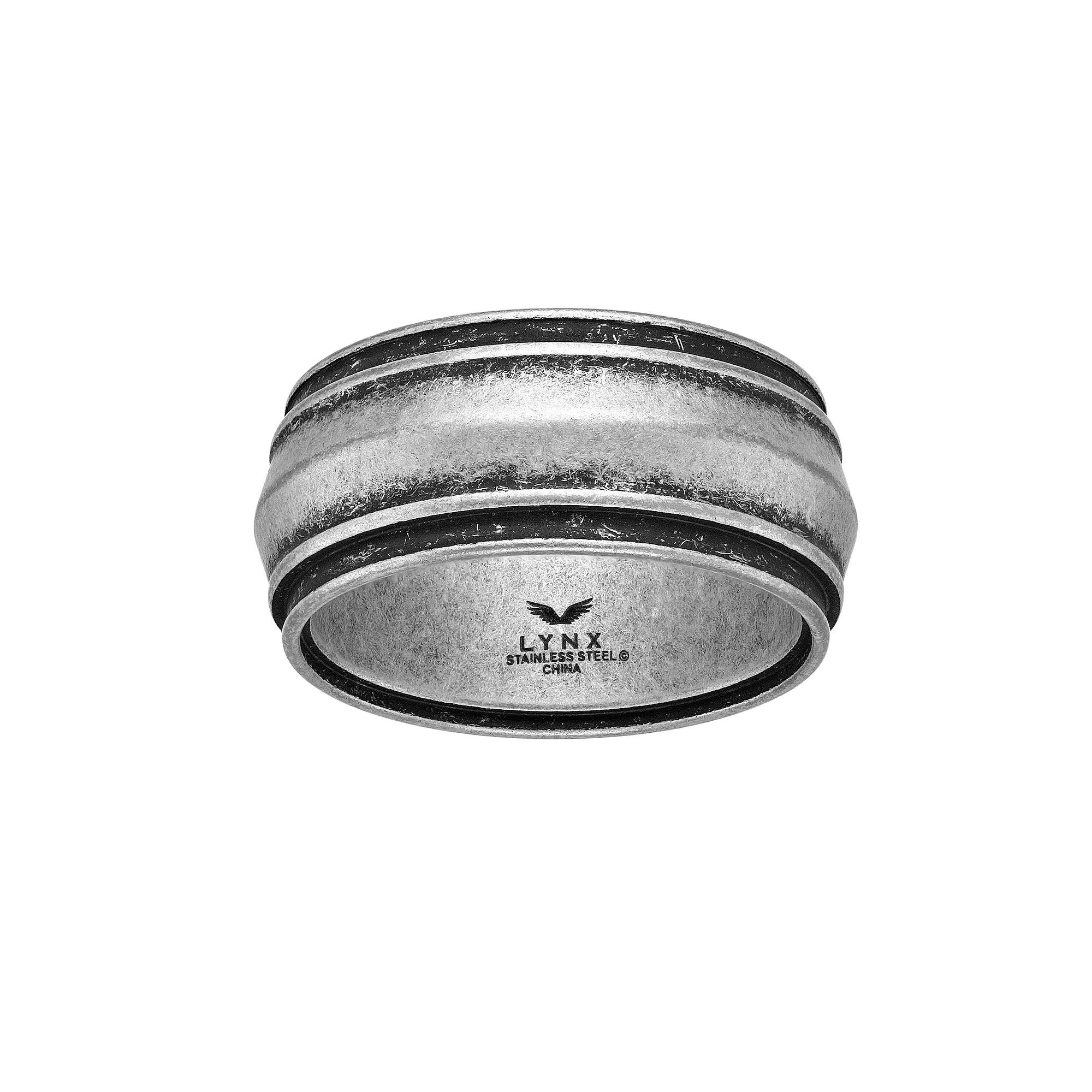 LYNX Men's Antiqued Stainless Steel Ring, Size: 12 Product Image